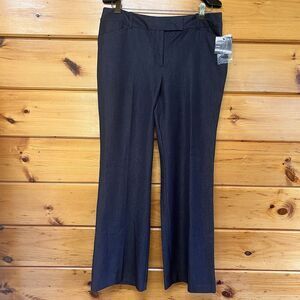 George Size 12 Modern Fit New Straight Fit Through Hip & Thigh Dress Pants Black